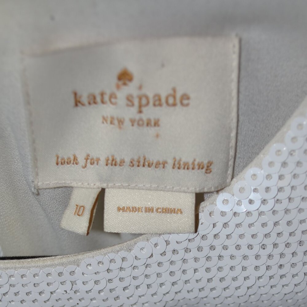 KATE SPADE MULTI COLOR SEQUIN COCKTAIL DRESS SIZE 10 - Picture 9 of 9